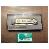 Smith & Wesson U.S. Army Pocket Knife and Vintage Green Handle Pocket Knife