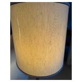 G - Mid-Century Modern Laurel Walnut Floor Lamp with Table and Magazine Rack