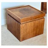 G - Mid Century John Keal Chess Box Side Table for Brown Saltman