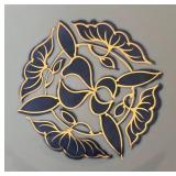 LR - Asian Tray and Bowl Set with Floral and Phoenix Motif