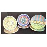 LR - Hand-Painted Ceramic Dinnerware including Vintage Vietri Pottery Pieces