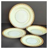 LR - Meito China Japan 56-Piece Dinnerware Set with Plates, Bowls and Cups