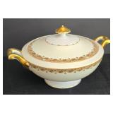 LR - Vintage Meito China Serving Set Made in Japan - Platter, Casserole, Gravy Dish, Creamer, Sugar Bowl