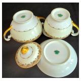 LR - Vintage Meito China Serving Set Made in Japan - Platter, Casserole, Gravy Dish, Creamer, Sugar Bowl