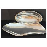 LR - Set of 2 Nambe Silver Tone Serving Dishes