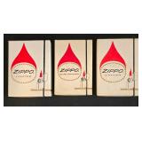 LR - Set of 3 Vintage Zippo Lighters with Original Boxes
