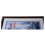 LR - Framed Asian Market and Harbor Artwork, Signed