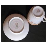 K - Antique "CH Field Haviland Limoges" Porcelain Dinnerware Set with Gold Floral Trim - 27 Pieces