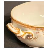 K - Antique CH Field Haviland Limoges Porcelain Serving Set with Gold Trim - 4 Pieces