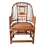 UBR - Vintage Brighton Pavilion Style Bamboo and Rattan Armchair