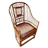 UBR - Vintage Brighton Pavilion Style Bamboo and Rattan Armchair