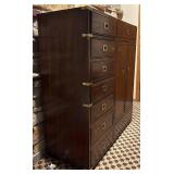 UBR - Vintage Thomasville Wooden Campaign Style Wardrobe / Master Chest