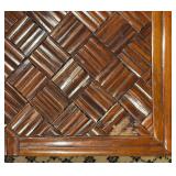 MRB - Vintage Korean End Table by Georgian Furnishing Co. with Brass Accents