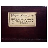 MRB - Vintage Korean End Table by Georgian Furnishing Co. with Brass Accents