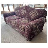 LL  - Southern Furniture Co. Sofa / Couch with Southwestern Upholstery and Three Matching Pillows