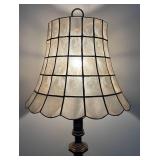 MB - Vintage Capiz Shell Shade Table Lamp