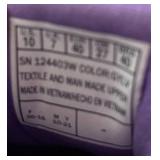 MB - Skechers Air-Cooled Arch Fit Shoes Gray with Purple Accents Size 10