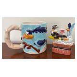 MB - Looney Tunes Wile E. Coyote and Road Runner 3D Mug and Trinket Box