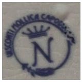 MB - Vintage Capodimonte Porcelain Flower Basket with Pink Roses