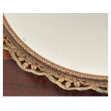 MB - Vintage Brass Vanity Plateau with Ornate Rim