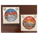 MB - Set of 2 Poole England Collector Plates Autumn 1 and Winter 1