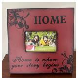 MB - Decorative Photo Frame and Motivational Wood Block Signs Set