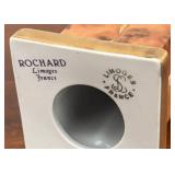 MB - Limoges France Rochard Porcelain Obelisk Desk Clock