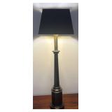 MB - Vintage Tall Table Lamp with Black Shade