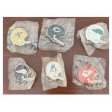 MB - Set of 6 NFL Football Helmet Collectible Pins