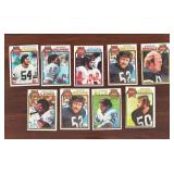 MB - Set of 9 Vintage NFL Center Position Football Trading Cards