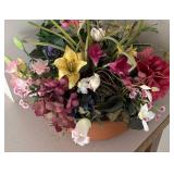 LL  - Faux Floral Arrangement in Terracotta Planter