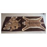 LL  - Vintage Double Blanket with Tigers and Leopard Design