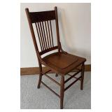 LL  - Vintage Wooden Pressed Back Chair