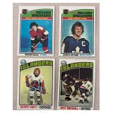 MB - Collection of Vintage 1970s NHL Hockey Cards including Topps and O-Pee-Chee