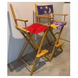 TR - Pair of Directors Chairs with Wood Frames