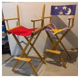 TR - Pair of Directors Chairs with Wood Frames