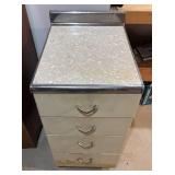 TR - Four Drawer Metal Cabinet with Assorted Household Supplies