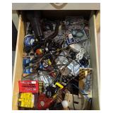 TR - Four Drawer Metal Cabinet with Assorted Household Supplies