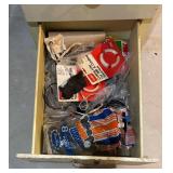 TR - Four Drawer Metal Cabinet with Assorted Household Supplies