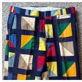 LLBR - Vintage Handmade Patchwork Pants with Geometric Pattern