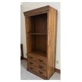 LLBR - Vintage Ranch Oak Bookcase with 3 Drawers