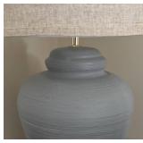 LLBR - Light Blue Table Lamp with Textured Ceramic Base