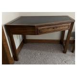 LLBR - Vintage Wood Corner Desk with Drawer and Chair