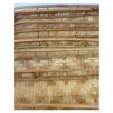 K - Collection of 12 Woven Baskets and Trays Assorted Styles