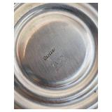 DR - Cartier Silver Candlestick, Glass Candle Holders, and Decorative Set with Wax Candles and Rose