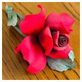 DR - Cartier Silver Candlestick, Glass Candle Holders, and Decorative Set with Wax Candles and Rose