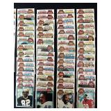DR - Large Collection of 1980 Topps NFL Football Trading Cards Assorted Players and Teams