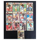 DR - Large Collection of 1980 Topps NFL Football Trading Cards Assorted Players and Teams