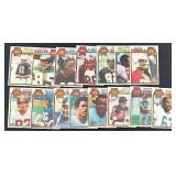 DR - Large Collection of 1980 Topps NFL Football Trading Cards Assorted Players and Teams