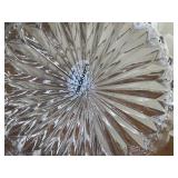 DR - Set of 3 Vintage Cut Glass Pitchers and Decanter, Tallest 12 Inches